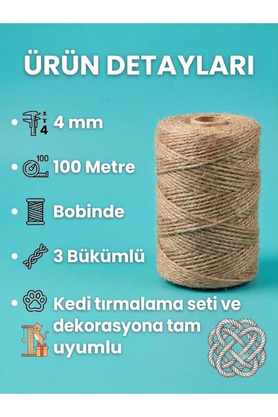 Genel Markalar 4 MM 100METRE JUT Halat