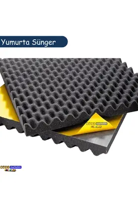 Evi̇mdeyokyok Akusti̇k Yumurta Süngeri̇ Kendi̇nden Bantlı 40 Mm 50X50