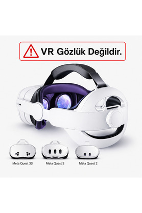 VEXORA GLOBAL Meta Quest 2/3/3S Uyumlu Başlık Kayışı VR Gözlük Aksesuarı Cihaz Değildir.
