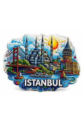 Evi̇mdeyokyok İstanbul Temalı Si̇li̇kon Buzdolapı Süsü Magnet Alk5373