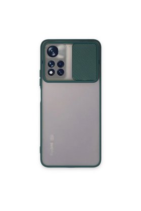 Evimdeyokyok Xiaomi Redmi Note 11T Kılıf Palm Buzlu Kamera Sürgülü Silikon - Yeşil