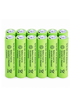 Evi̇mdeyokyok 800 Mah 1.2V Aaa Ni̇-Cd Şarj Edi̇lebi̇li̇r Pi̇l 12 Adet
