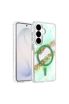 Evimdeyokyok Onegif Samsung Galaxy S26 Lotus Simli Magsafe Kapak - Yeşil