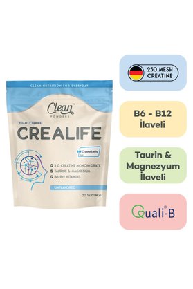 Clean Powders Crealife Alman Patentli Kreatin Monohidrat 168 gr