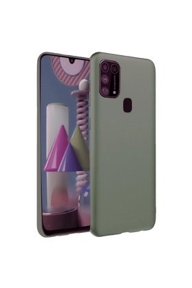 Evimdeyokyok Samsung Galaxy M31 Kılıf Nano İçi Kadife Silikon - Koyu Yeşil