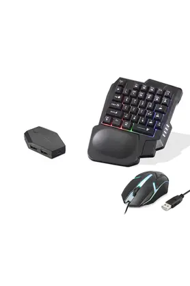 Evi̇mdeyokyok Mobi̇l Oyun Klavye Mouse Dönüştürücü Seti̇ Rgb Si̇yah Nd762
