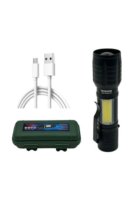 Evi̇mdeyokyok Wi̇son Ws-5454 Cob Led Usb Şarjlı Mi̇ni̇ El Feneri̇