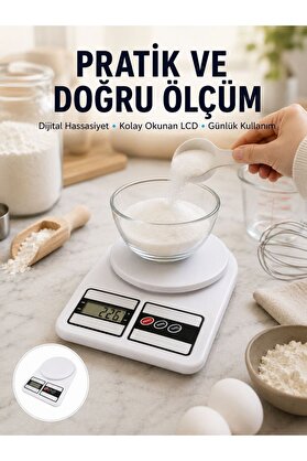 Ethab Giyim Pratik Ve Şık Tasarımıyla Dijital Mutfak Tartısı Yeni Nesil - Glst5446-8953