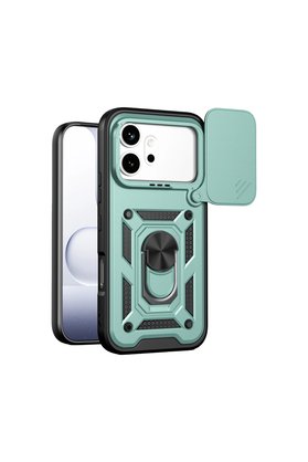 Evimdeyokyok Huawei Honor 600 Pars Lens Yüzüklü Silikon - Yeşil