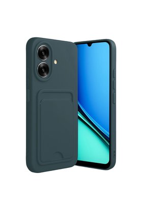 Evimdeyokyok Realme Note 60 Kelvin Kartvizitli Silikon - Koyu Yeşil
