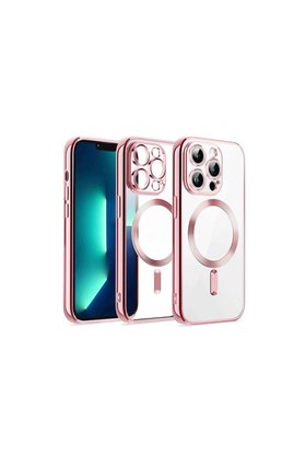 Ethab Ticaret Glb-Stl41414 İphone 12 Pro Kılıf Kross Magneticsafe Kapak - Rose