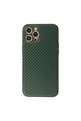 Ethab Ticaret Glb-Stl41414 İphone 12 Pro Max Kılıf Coco Karbon Silikon - Yeşil