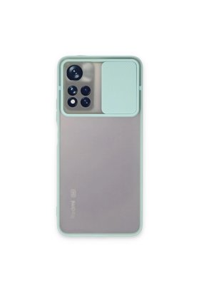 Evimdeyokyok Xiaomi Redmi Note 11 Pro Plus 5G Kılıf Palm Buzlu Kamera Sürgülü Silikon - Turkuaz