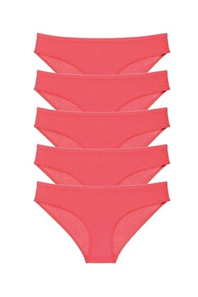Ethab Ticaret Glb-Stl41414 5 Adet Süper Eko Set Likralı Kadın Slip Külot Fuşya