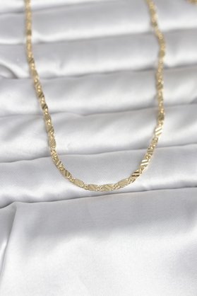 Ethab Giyim Cm 14K Gold Renk Çizgi Lazer Model 60 Cm Kadın Kolye 5886 - Glst6142-3981