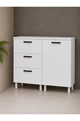Visasconcept Üç Çekmeceli 120 Cm Çok Amaçlı Dolap