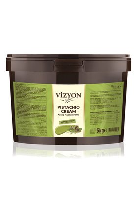 VİZYON Select %19 Antep Fıstıklı Krema 6 kg - Profesyonel Pasta ve Dolgu Kreması