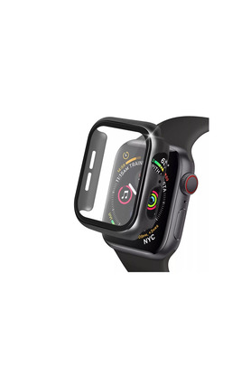 Evi̇mdeyokyok Apple Watch 41Mm Camlı Kasa Ekran Koruyucu - Si̇yah