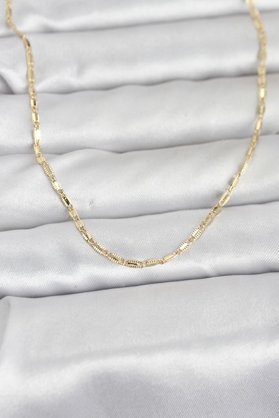Ethab Giyim Cm 14K Gold Renk Lazerli Zincir Model 60 Cm Kadın Kolye 5886 - Glst9774-6873