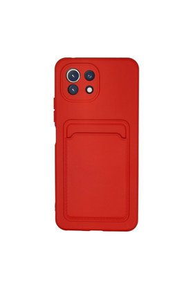 Ethab Ticaret Glb-Stl41414 Mi 11 Lite Kılıf Kelvin Kartvizitli Silikon - Kırmızı