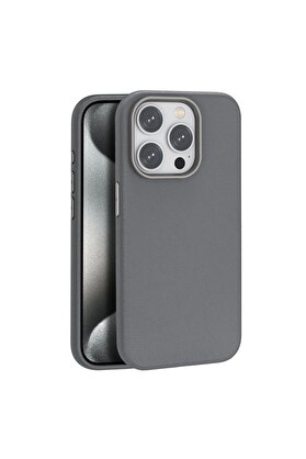 Ethab Ticaret Glb-Stl41414 Joko İphone 15 Pro Kılıf Wonder Deri Magsafe Kapak - Titan Gri
