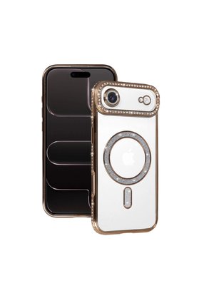 Ethab Ticaret Glb-Stl41414 İphone 17 Air Joke Simli Magneticsafe Kılıf - Gold