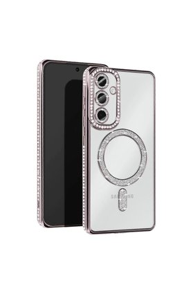 Ethab Ticaret Glb-Stl41414 Samsung Galaxy S25 Kılıf Joke Simli Magneticsafe Kılıf - Gümüş