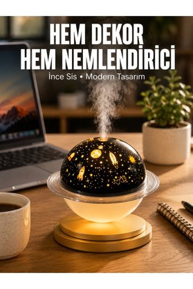 Ethab Giyim Hava Nemlendirici Renk Değiştiren Oda Kokusu Yıldızlı Projektör - Glst4528-6401