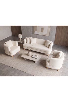 AY Concept Vales Koltuk Takımı Teddy Kumaş Ofis Güzellik Salonu