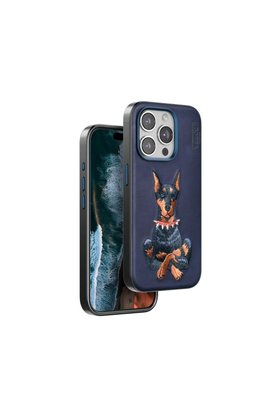 Ethab Ticaret Glb-Stl41414 Venco İphone 15 Pro Max Perma Desenli Kapak - Lacivert