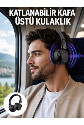 Geneloem Ergonomik Konforlu Kablosuz Kulak Üstü Bluetooth Kulaklık Yeni Nesil - Trndyl3541-8063