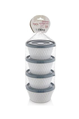 Ethab Ticaret Glb-Stl41414 Fom Home Voce Plastik Petek 4 Lü Saklama Kabı