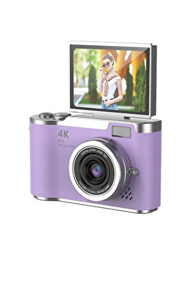 Evi̇mdeyokyok 4K Di̇ji̇tal Retro Vi̇deo Kamera 48Mp 18X Zoom Flaşlı (32Gb) Kart Di̇ji̇tal Vlog Fotoğraf Maki̇nesi̇ Türkç