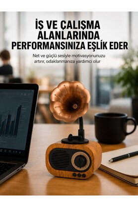 Ethab Giyim Kablosuz Retro Radyo Hoparlör 5W Güçlü Ses Usb Hafıza Kart Destekli Yeni Nesil - Glst6614-1971