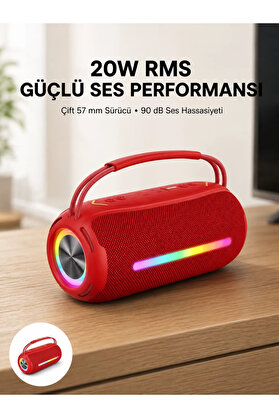 Byb Moda Tasarım Usb/Sd/Aux Girişli Hoparlör – 10 W × 2 Çift Sürücü