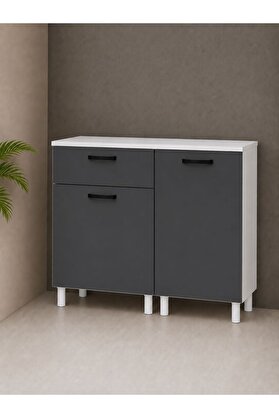 Visasconcept Tek Çekmeceli 100 Cm Çok Amaçlı Dolap