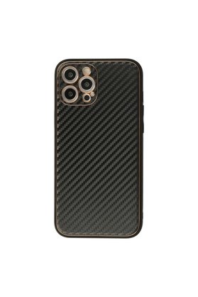 Ethab Ticaret Glb-Stl41414 İphone 12 Pro Kılıf Coco Karbon Silikon - Siyah