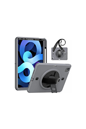 Evi̇mdeyokyok Apple İpad Pro 11 (2020) Kılıf Strap-C Otterbox Tablet Kapak - Gri̇