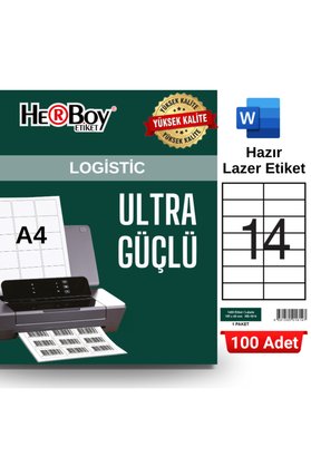 Herboy HB-1614 105 x 40 mm A4 Laser Etiket