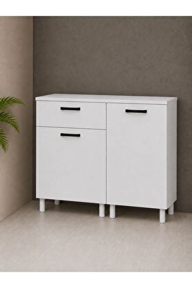 Visasconcept Tek Çekmeceli 100 Cm Çok Amaçlı Dolap