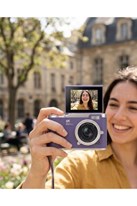 Ethab Giyim 4K Dijital Kamera 48 Mp Flip Ekran Vlog Ve Fotoğraf Makinesi - Glst4775-9055