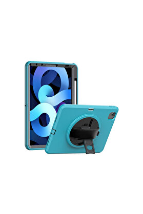 Evi̇mdeyokyok Apple İpad 2022 10.9 (10.Nesi̇l) Kılıf Hand Strap Tablet Kılıfı - Turkuaz