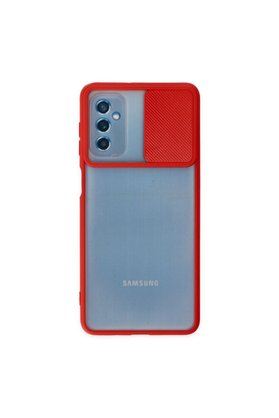 Ethab Ticaret Glb-Stl41414 Samsung Galaxy M52 5G Kılıf Palm Buzlu Kamera Sürgülü Silikon - Kırmızı