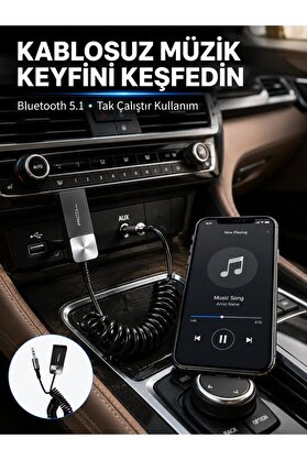 Ethab Giyim Usb Aux Bluetooth Adaptörü Kablosuz Ses Aktarım Cihazı - Glst1885-1962
