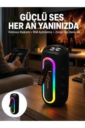 Renklime Bluetooth Hoparlör Uzun Pil Ömrü Taşınabilir Yüksek Ses Kaliteli Yeni Nesil