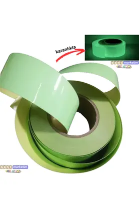 Evi̇mdeyokyok Fosforlu (Fotolümen) Şeri̇t Bant Folyo-Lümen Folyo 5Cm X 10M