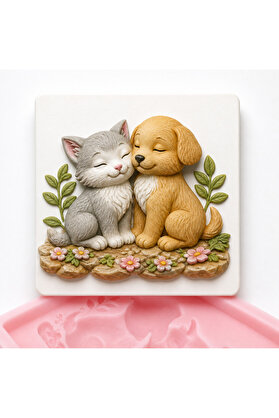 Kalıpcınızburada Kedi Ve Köpek Kit Modeli Silikon Kalıp - K10008