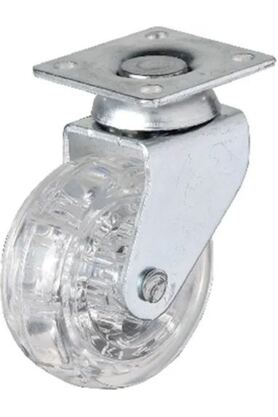 Ethab Ticaret Glb-Stl41414 325 - 50X20 Mm Şeffaf Makaralı Tablalı Teker 4 Adet