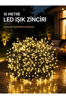 Ucuztekno 10 Metre Gün Işığı Led Işık Hafif Ve Taşınabilir Özel Günler İçin
