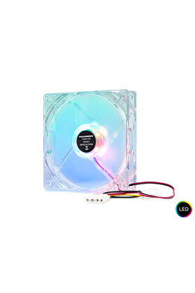 Evimdeyokyok Kasa Fanı Led 120 Mm Şeffaf Hdx1502